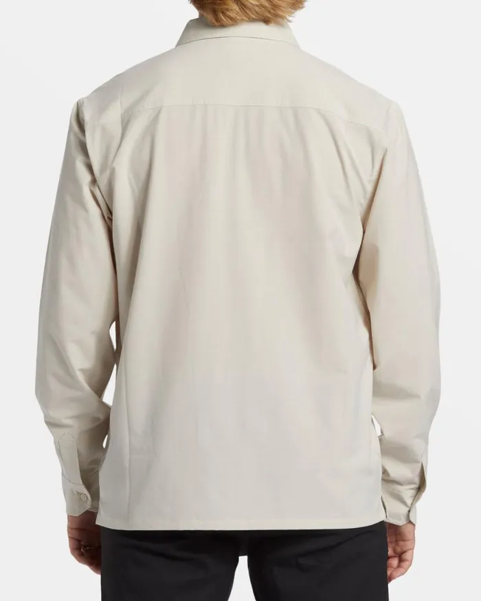 Men Billabong Shirts Surftrek Long Sleeve Shirt Cream Men Billabong Shirts Surftrek Long Sleeve Shirt Cream