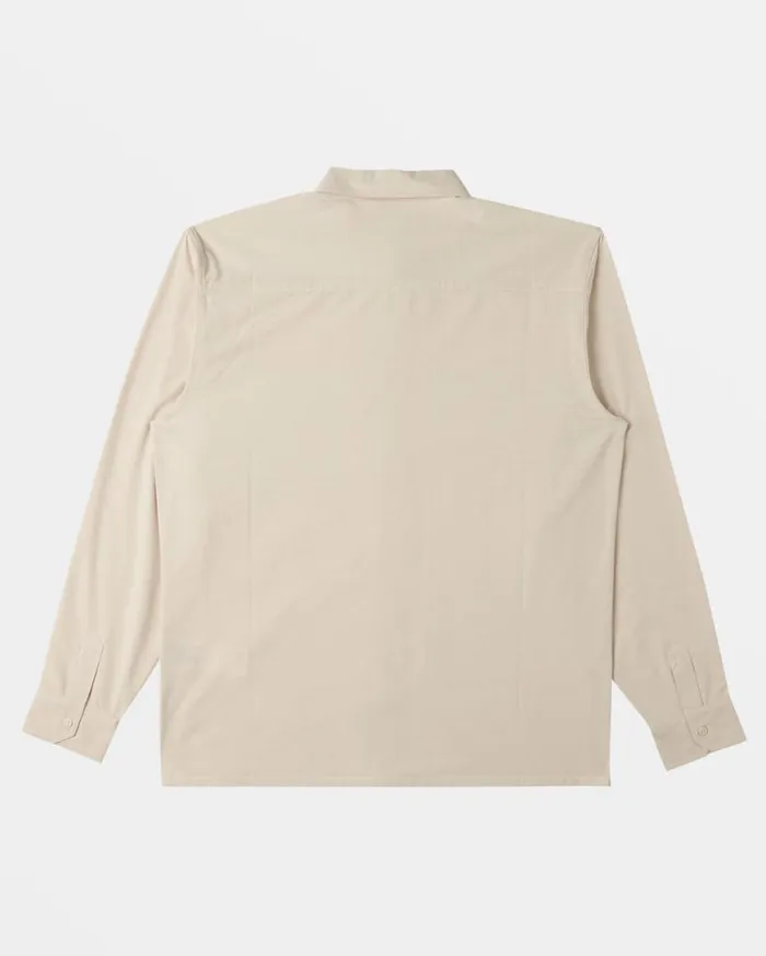 Men Billabong Shirts Surftrek Long Sleeve Shirt Cream Men Billabong Shirts Surftrek Long Sleeve Shirt Cream