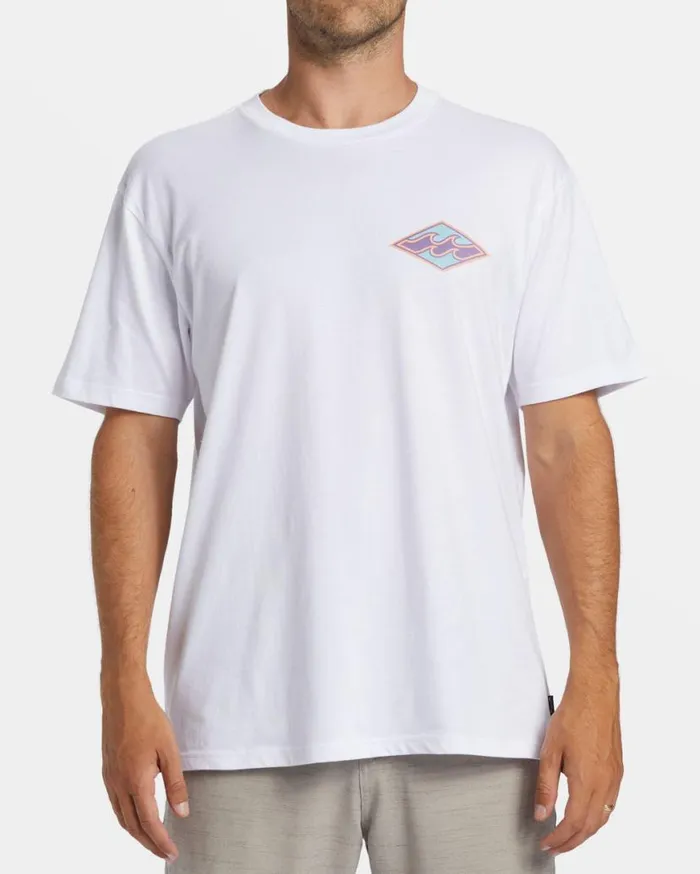 Men Billabong TShirts Crayon Wave TShirt White Men Billabong TShirts Crayon Wave TShirt White