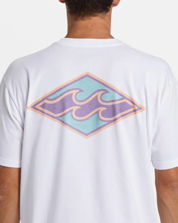 Men Billabong TShirts Crayon Wave TShirt White Men Billabong TShirts Crayon Wave TShirt White