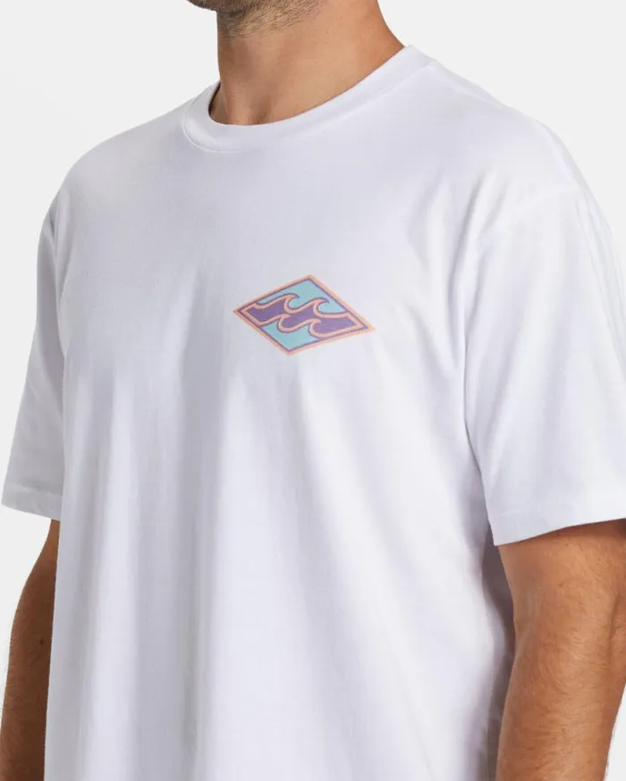 Men Billabong TShirts Crayon Wave TShirt White Men Billabong TShirts Crayon Wave TShirt White