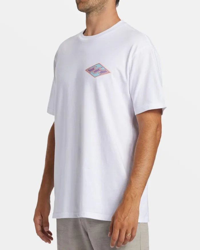 Men Billabong TShirts Crayon Wave TShirt White Men Billabong TShirts Crayon Wave TShirt White