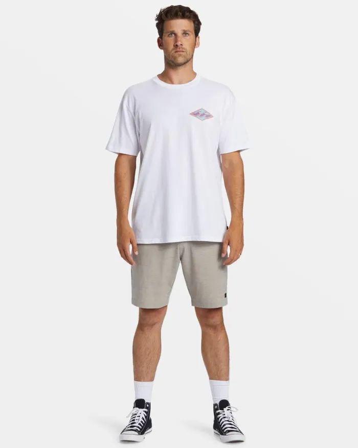 Men Billabong TShirts Crayon Wave TShirt White Men Billabong TShirts Crayon Wave TShirt White
