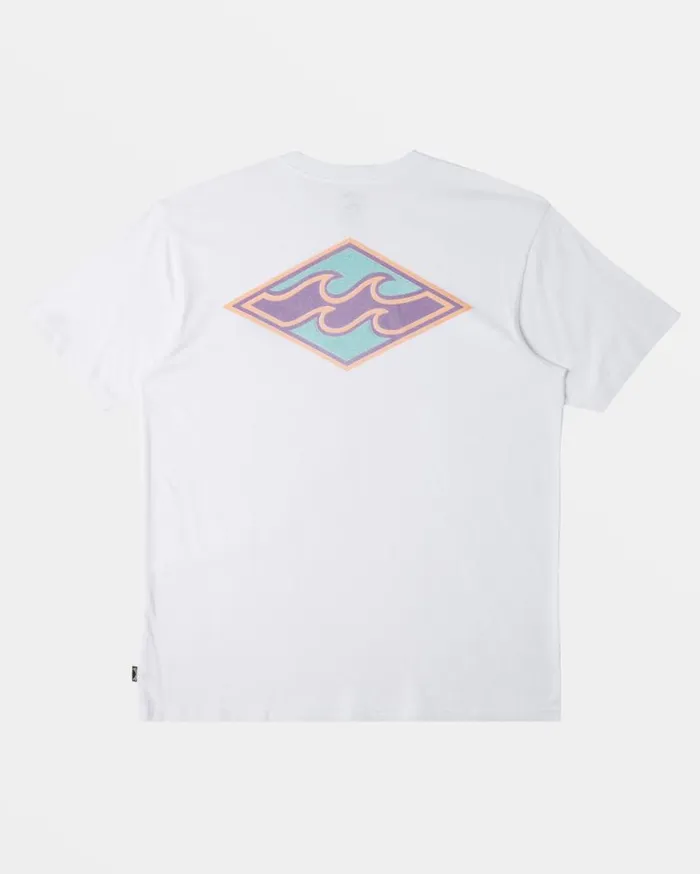 Men Billabong TShirts Crayon Wave TShirt White Men Billabong TShirts Crayon Wave TShirt White