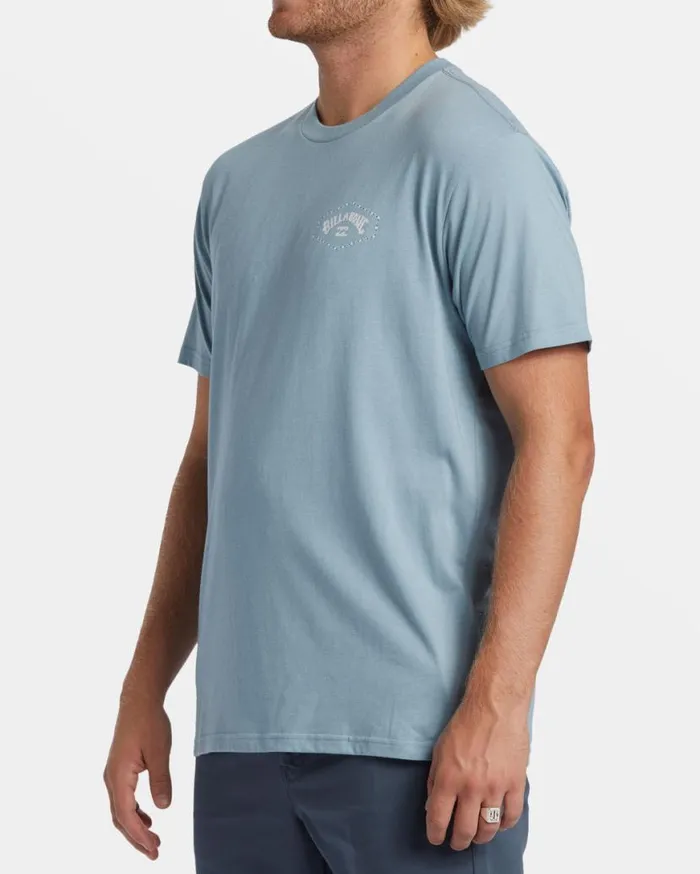 Men Billabong TShirts Exit Arch TShirt Washed Blue Men Billabong TShirts Exit Arch TShirt Washed Blue