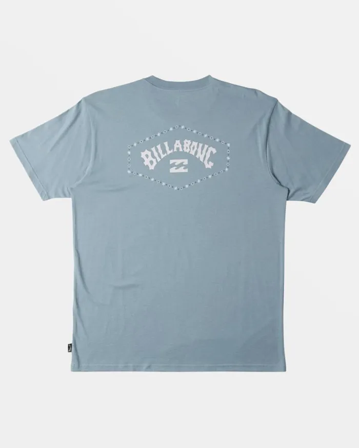 Men Billabong TShirts Exit Arch TShirt Washed Blue Men Billabong TShirts Exit Arch TShirt Washed Blue