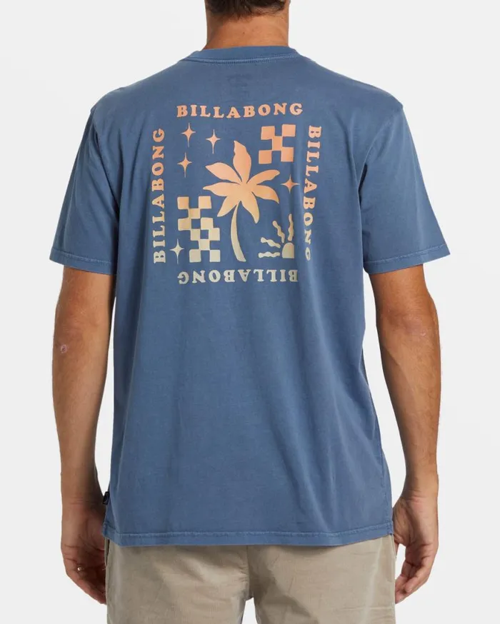 Men Billabong TShirts Vacay TShirt Slate Blue Men Billabong TShirts Vacay TShirt Slate Blue