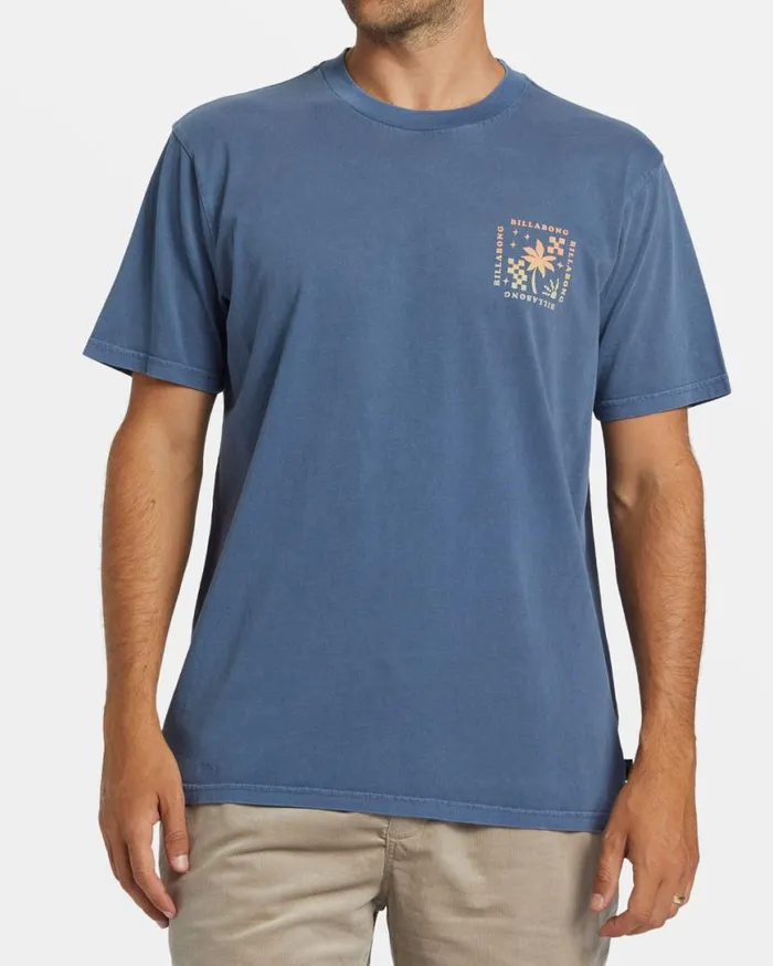 Men Billabong TShirts Vacay TShirt Slate Blue Men Billabong TShirts Vacay TShirt Slate Blue