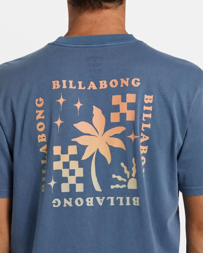 Men Billabong TShirts Vacay TShirt Slate Blue Men Billabong TShirts Vacay TShirt Slate Blue