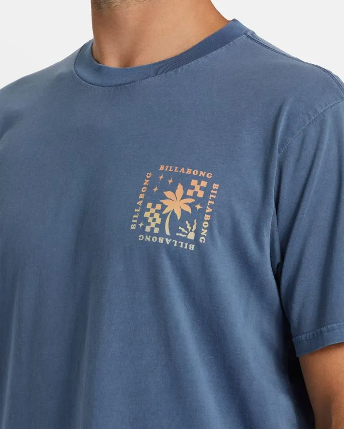 Men Billabong TShirts Vacay TShirt Slate Blue Men Billabong TShirts Vacay TShirt Slate Blue