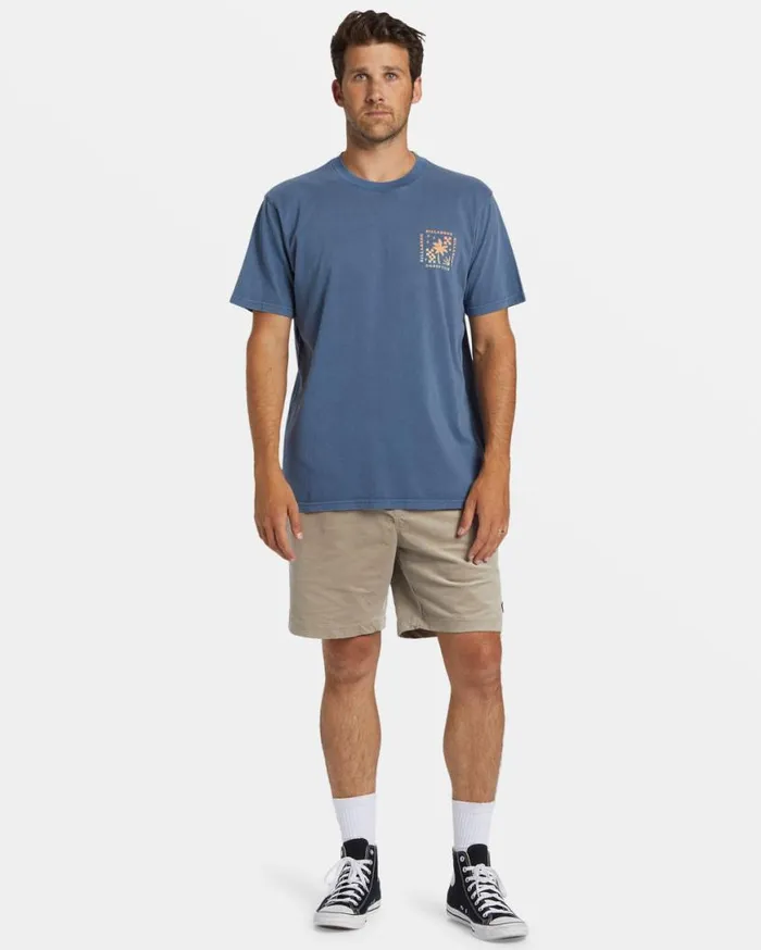 Men Billabong TShirts Vacay TShirt Slate Blue Men Billabong TShirts Vacay TShirt Slate Blue