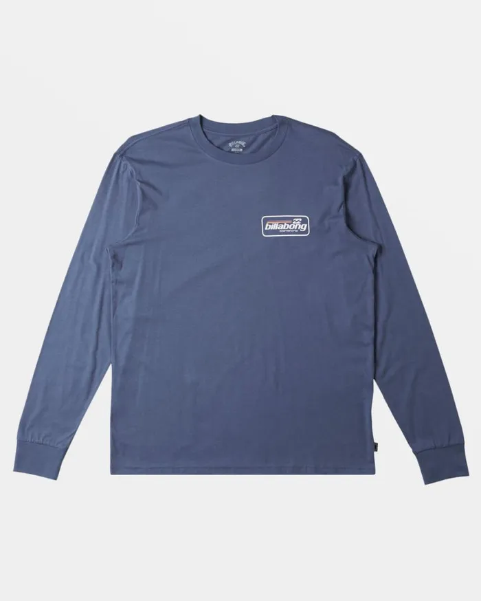 Men Billabong TShirts Walled Long Sleeve Tshirt Slate Blue Men Billabong TShirts Walled Long Sleeve Tshirt Slate Blue