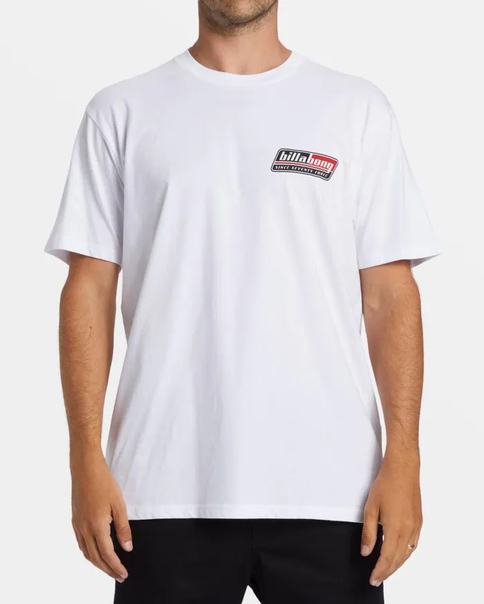 Men Billabong TShirts Walled TShirt White Men Billabong TShirts Walled TShirt White