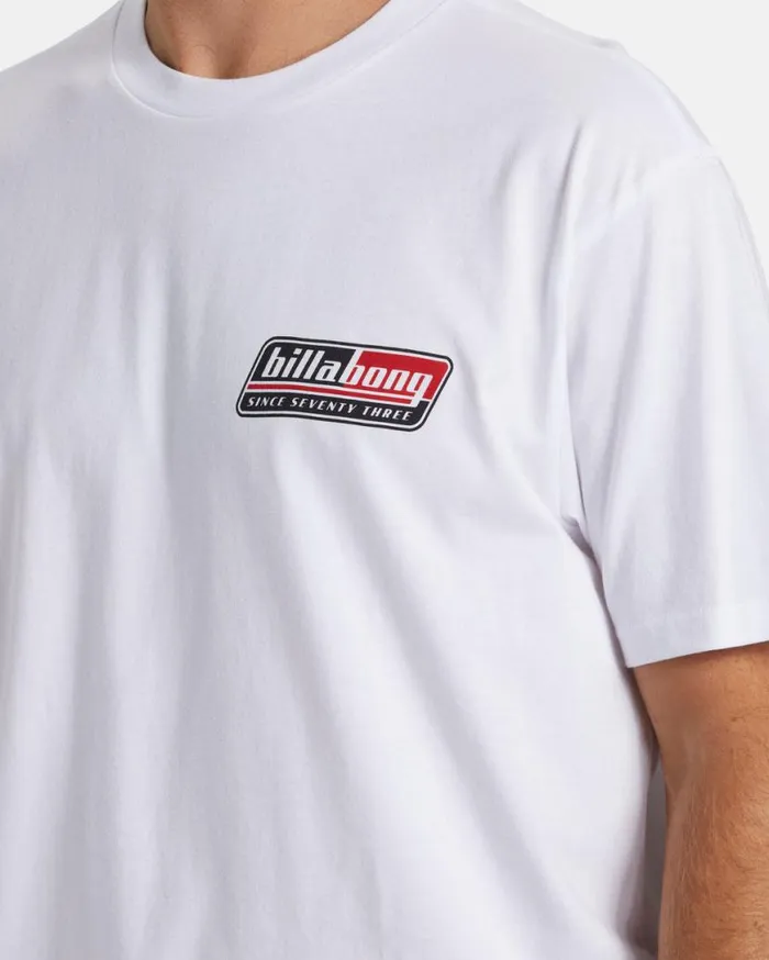 Men Billabong TShirts Walled TShirt White Men Billabong TShirts Walled TShirt White