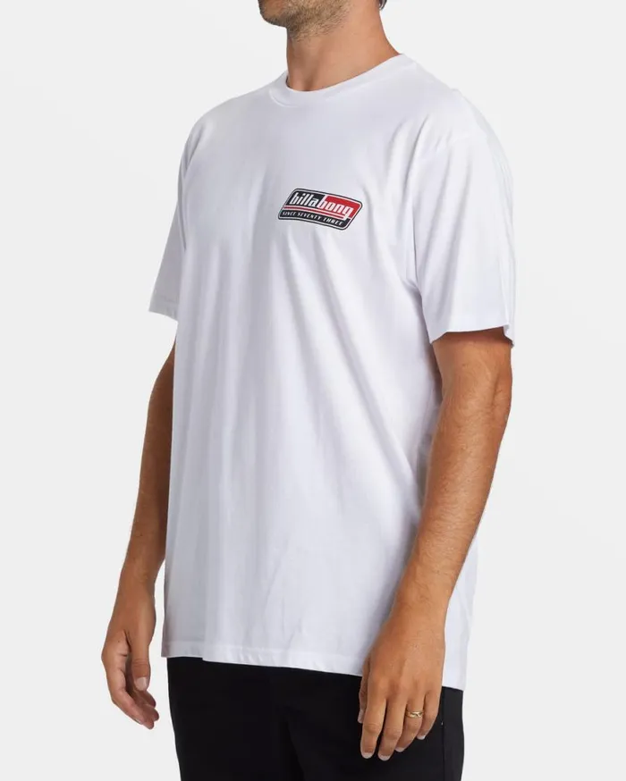 Men Billabong TShirts Walled TShirt White Men Billabong TShirts Walled TShirt White