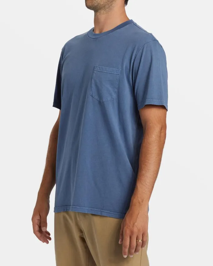 Men Billabong Wave Washed Essentials Essential TShirt Slate Blue Men Billabong Wave Washed Essentials Essential TShirt Slate Blue