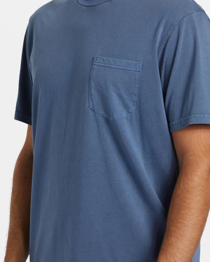 Men Billabong Wave Washed Essentials Essential TShirt Slate Blue Men Billabong Wave Washed Essentials Essential TShirt Slate Blue