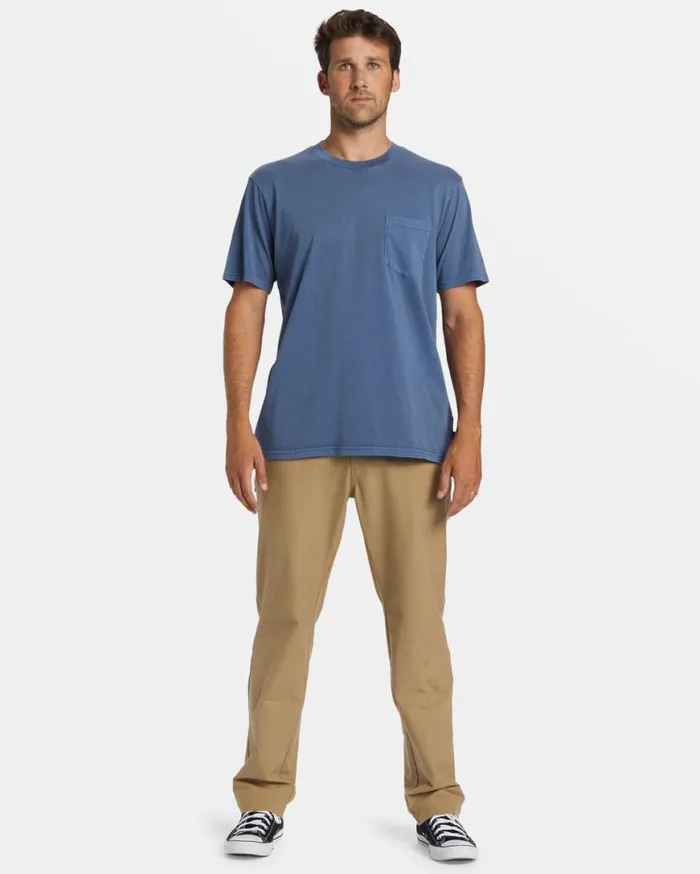 Men Billabong Wave Washed Essentials Essential TShirt Slate Blue Men Billabong Wave Washed Essentials Essential TShirt Slate Blue