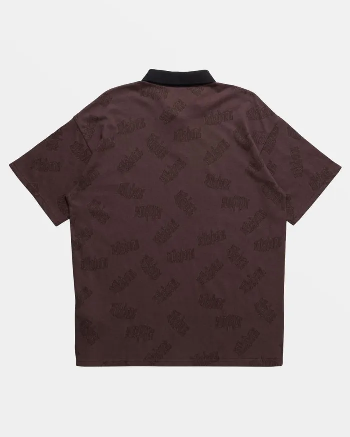 Men Billabong Wave Washed Essentials Shibuya Short Sleeve Polo Tshirt Plum Men Billabong Wave Washed Essentials Shibuya Short Sleeve Polo Tshirt Plum