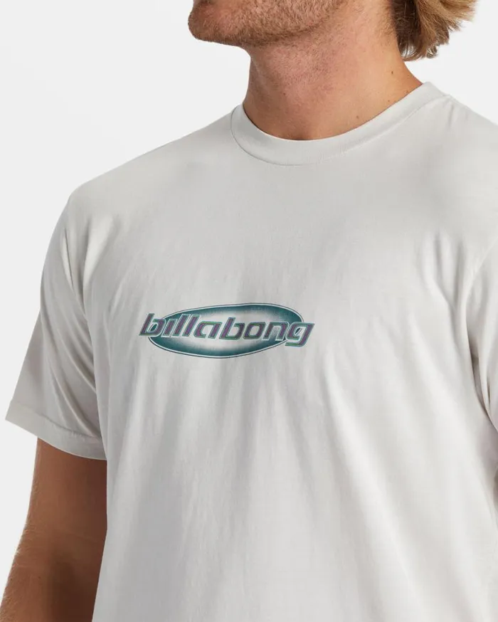 Men Billabong Wave Washed Essentials Throwback TShirt Fog Men Billabong Wave Washed Essentials Throwback TShirt Fog