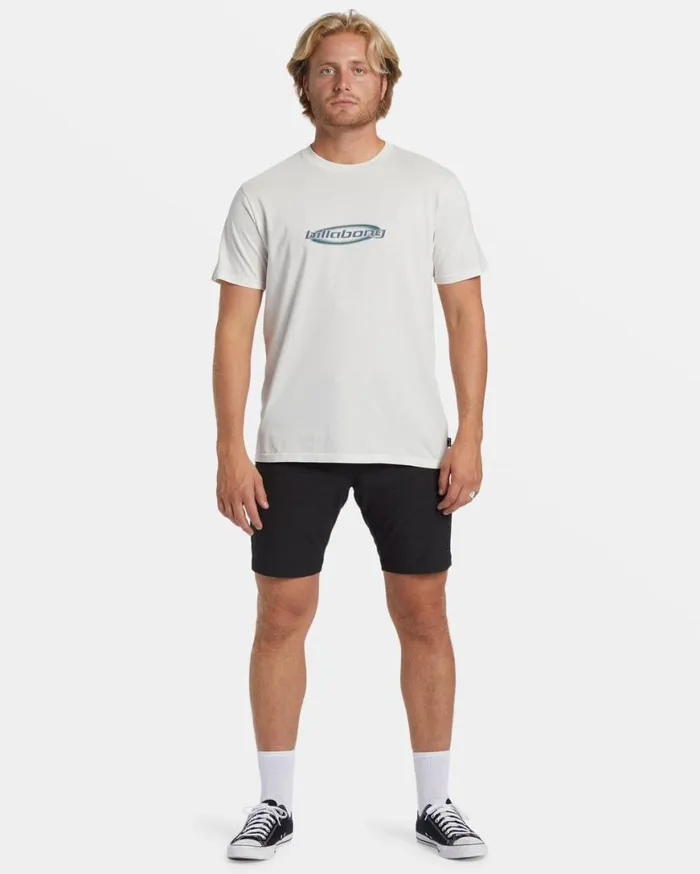 Men Billabong Wave Washed Essentials Throwback TShirt Fog Men Billabong Wave Washed Essentials Throwback TShirt Fog
