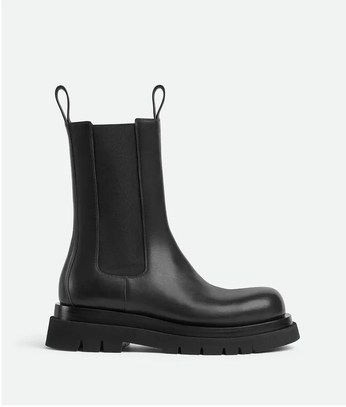 Men Boots Bottega Veneta Lug Chelsea Boot Nero