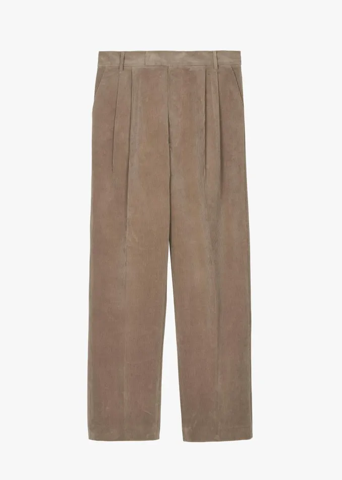 Men Bottoms The Frankie Shop Beo Corduroy Suit Pants 8211 Latte