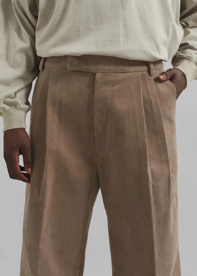 Men Bottoms The Frankie Shop Beo Corduroy Suit Pants 8211 Latte