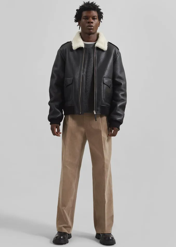 Men Bottoms The Frankie Shop Beo Corduroy Suit Pants 8211 Latte