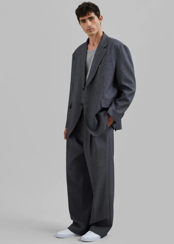 Men Bottoms The Frankie Shop Beo Suit Pants 8211 Grey Melange
