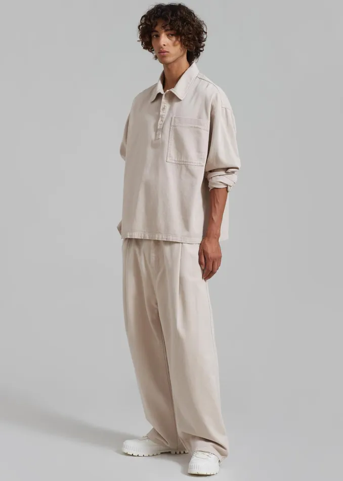 Men Bottoms The Frankie Shop Drew Denim Pants 8211 Natural