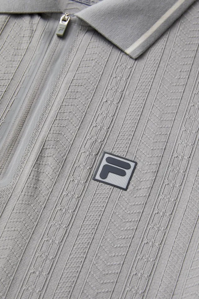Men Challenger Cable Zip Polo 050 Ultimate Gray Fila Tops and TShirts Men Challenger Cable Zip Polo 050 Ultimate Gray Fila Tops and TShirts