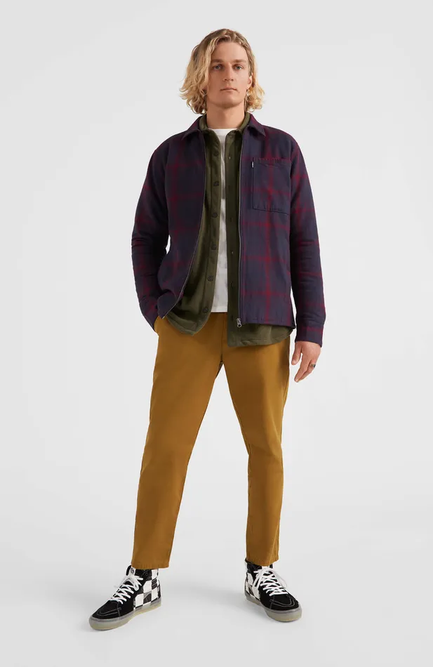 Men Checked Shacket Red O039Neill Shirts and Flannels Men Checked Shacket Red O039Neill Shirts and Flannels
