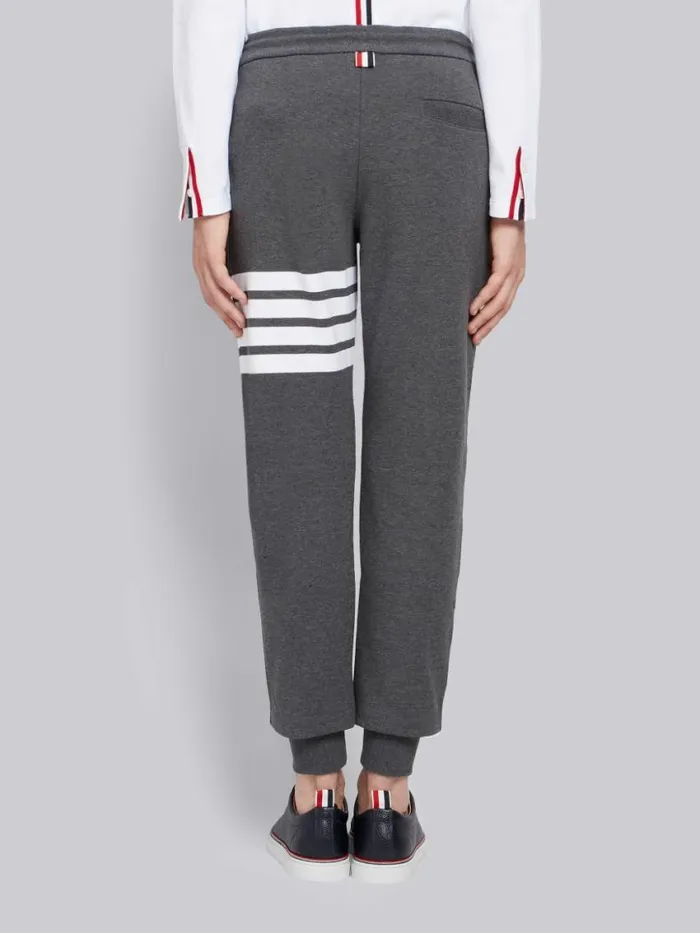 Men Classic Cotton Loopback Jersey 4bar Sweatpant Dark Grey Thom Browne Sweats Men Classic Cotton Loopback Jersey 4bar Sweatpant Dark Grey Thom Browne Sweats