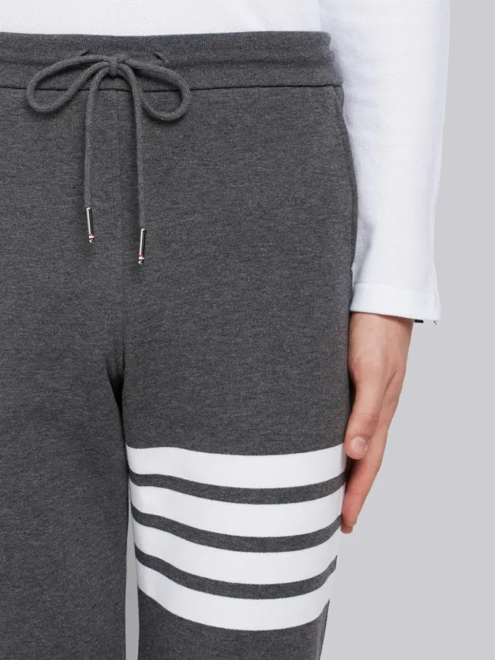 Men Classic Cotton Loopback Jersey 4bar Sweatpant Dark Grey Thom Browne Sweats Men Classic Cotton Loopback Jersey 4bar Sweatpant Dark Grey Thom Browne Sweats