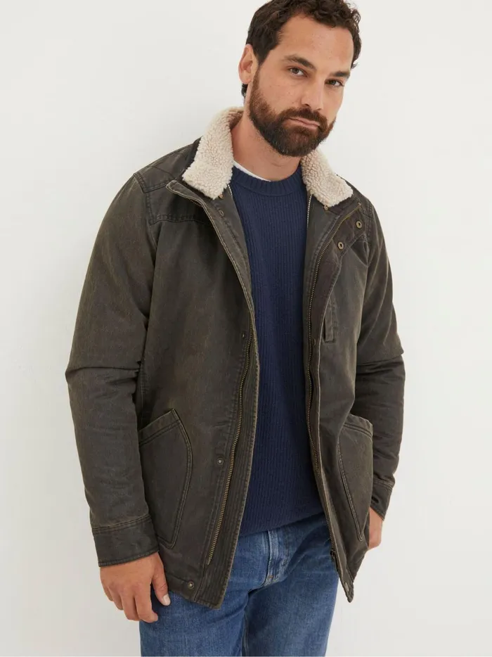Men Coats and Jackets Fat Face Broadsands Brown Jacket