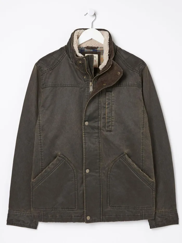 Men Coats and Jackets Fat Face Broadsands Brown Jacket