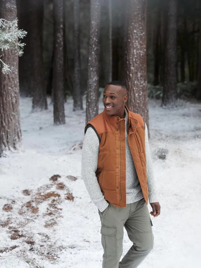 Men Coats and Jackets Fat Face Brown Canvas Gilet