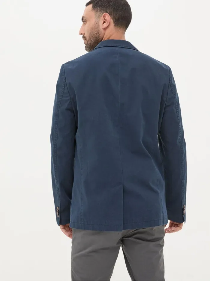 Men Coats and Jackets Fat Face Chilworth Blue Cotton Blazer
