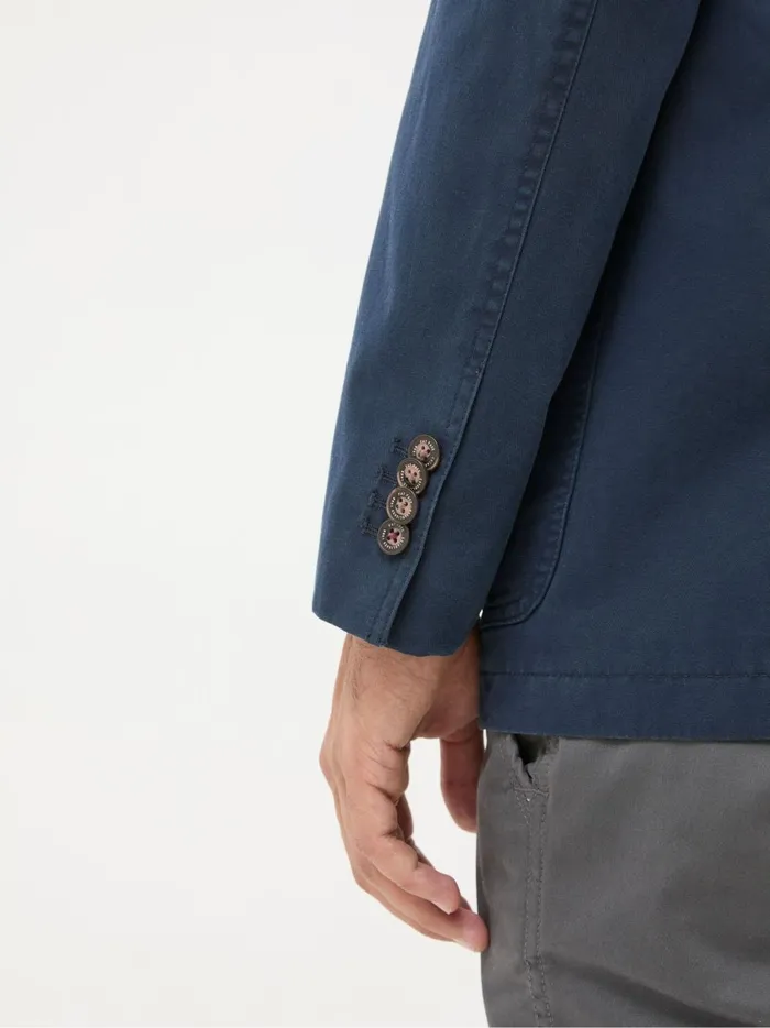 Men Coats and Jackets Fat Face Chilworth Blue Cotton Blazer