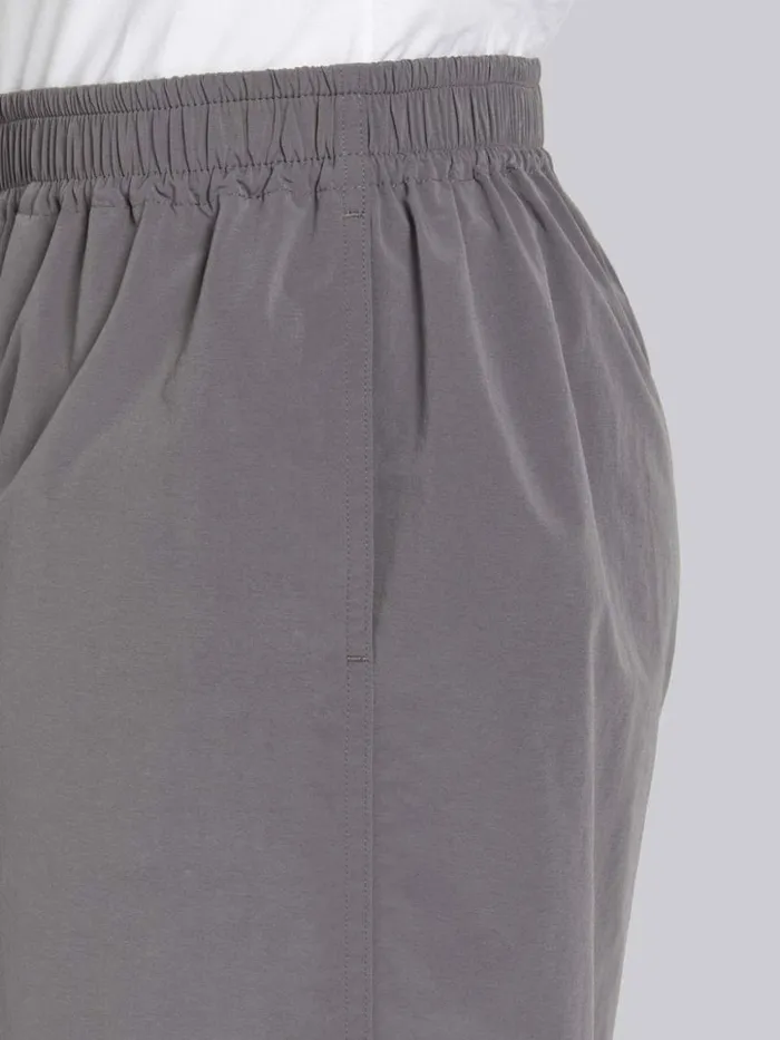 Men Elasticated Waistband Track Shorts Gray Thom Browne Trousers Men Elasticated Waistband Track Shorts Gray Thom Browne Trousers