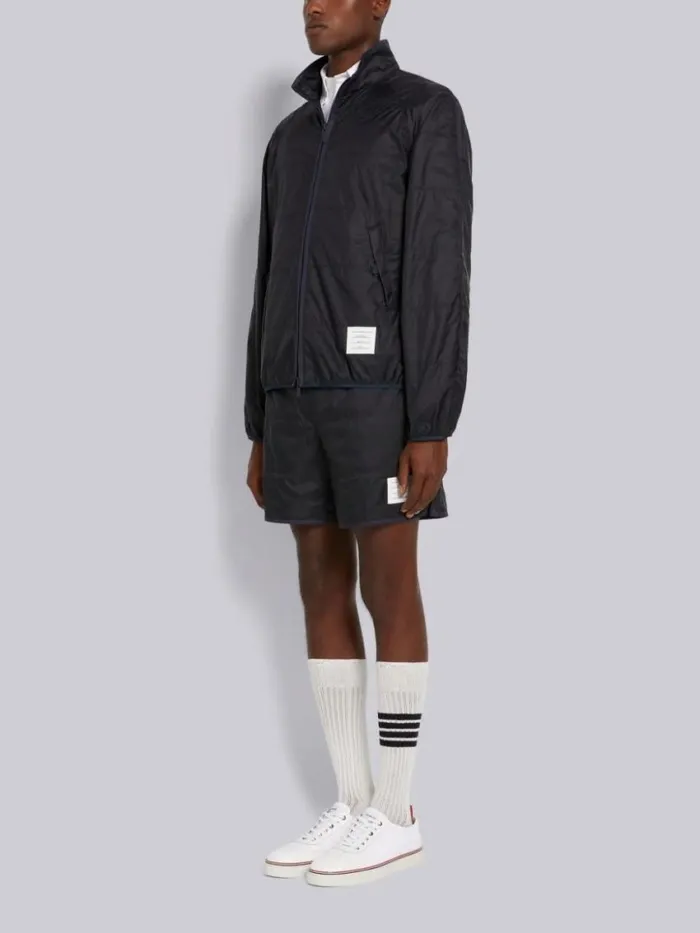 Men Heavy Athletic Mesh Stripe Rubber Cupsole Low Top Trainer White Thom Browne Sneakers