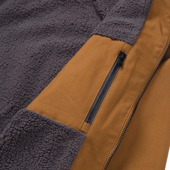 Men Hooded SherpaLined Jacket Cat Footwear Tops and Outerwear