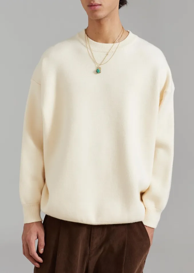 Men Knitwear The Frankie Shop Arne Sweater 8211 Cream