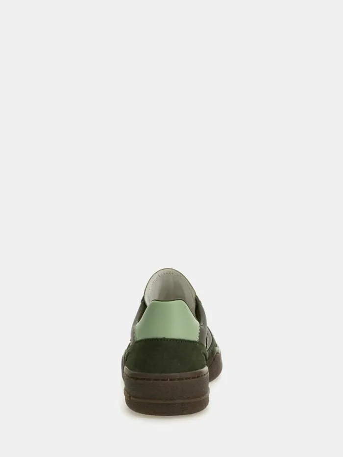 Men Olbia Leatherinsert Sneakers Light Green Guess Shoes