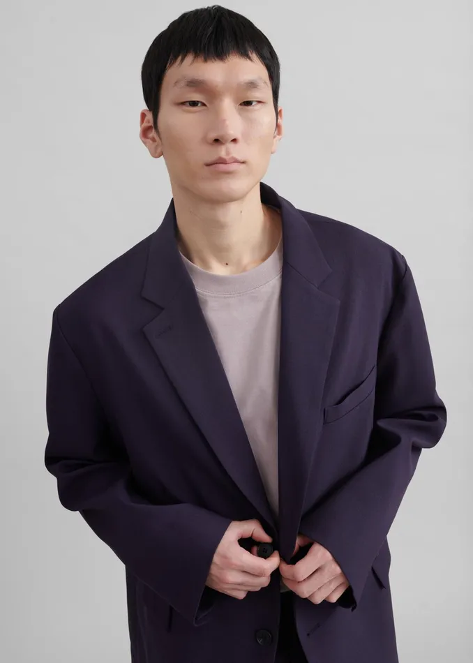 Men Outerwear The Frankie Shop Beo Blazer 8211 Purple