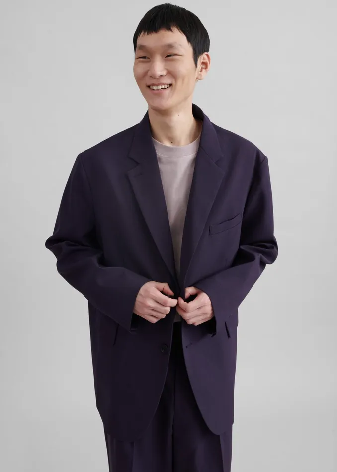 Men Outerwear The Frankie Shop Beo Blazer 8211 Purple
