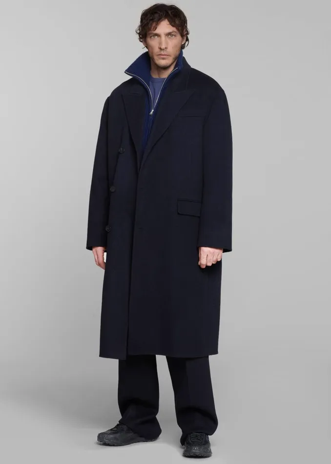 Men Outerwear The Frankie Shop Paxton Wool Coat 8211 Dark Navy