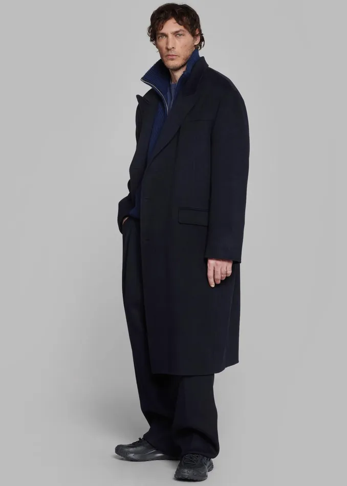Men Outerwear The Frankie Shop Paxton Wool Coat 8211 Dark Navy