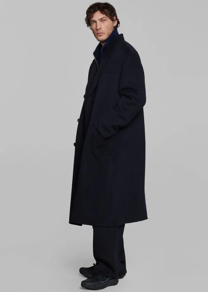 Men Outerwear The Frankie Shop Paxton Wool Coat 8211 Dark Navy